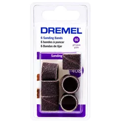 Tubo De Lixa 408 1/2'' Gr 60 6pçs P/ Micro Retífica (26150408AB) - Dremel