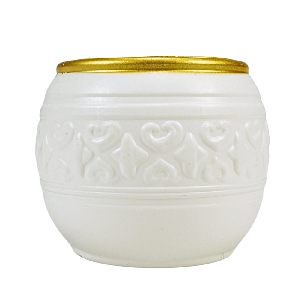 Vaso Decorativo Estilo Cerâmica Branca Minimalista Elegante - Castela