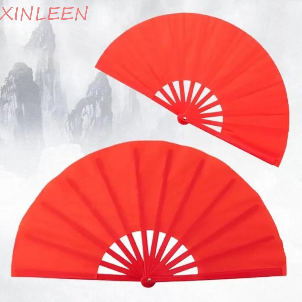 XINLEEN Kung Fu Ventilador , Clássico 8 Polegada De Osso De Plástico , Foto Prop DIY Durável Portátil Tai Chi Ao Ar Livr