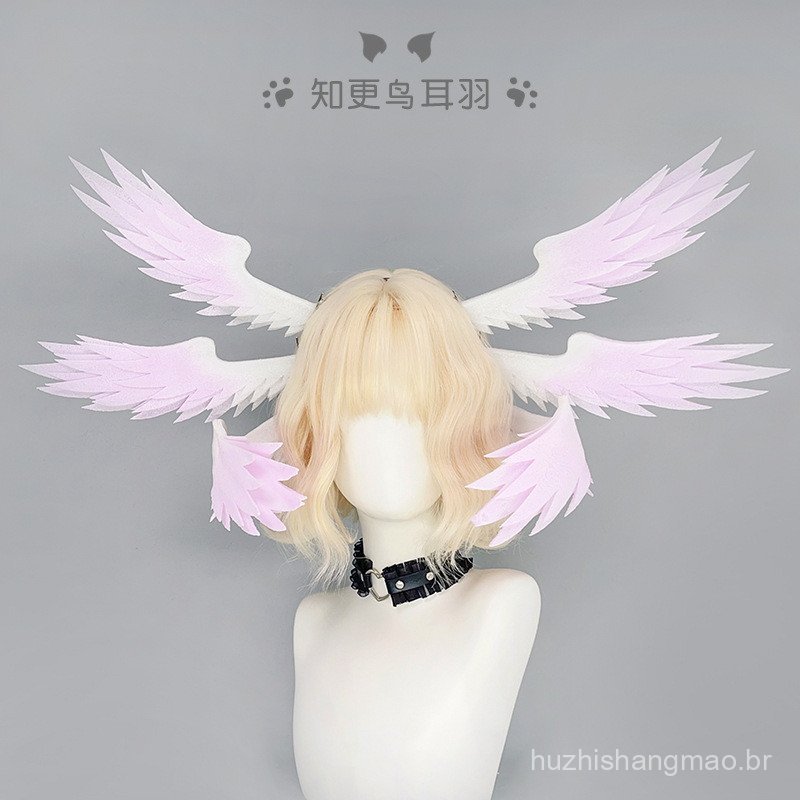 Acessório de Cabelo Cosplay com Pena de Orelha da Sunday de Honkai Star Rail, Adereço de Cabeça com Pena de Orelha de An