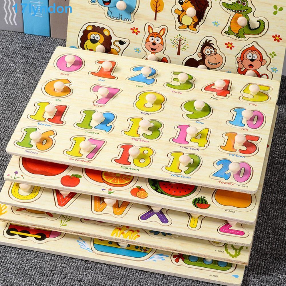 LYNDON Puzzle Hand Grab Board , Brinquedos Educativos Iniciais De Cultivo , Jogo De Quebra-Cabeça Cognitivo 3D
