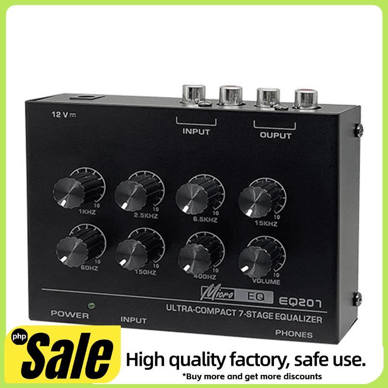 Pré-Amplificador EQ207 Equalizadores De 7 Bandas Modificadores De Som DC12V Entrada De Energia Mixer De Áudio