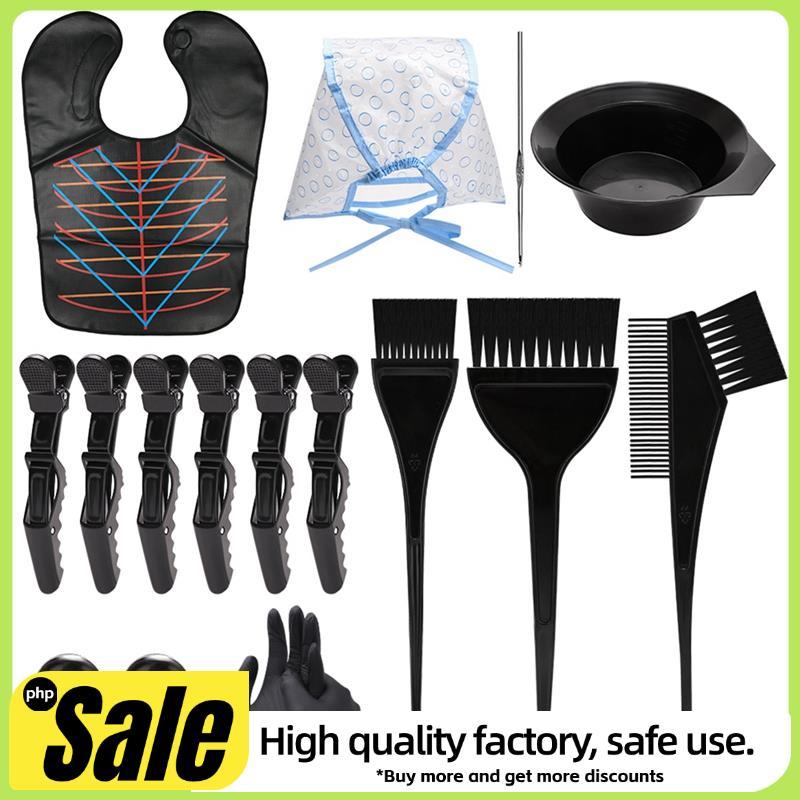 16 Peças Kit De Coloração De Tintura De Cabelo-Tigela De Tingimento , Agitador Escova , Capa De Ouvido , Grampo