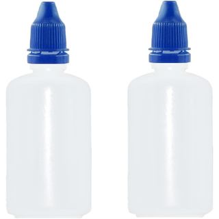 2 Frascos Conta-Gotas de Plástico, 50ml/1.7 oz, Frasco Conta-Gotas Vazio Com Tampa à Prova de Crianças para Líquidos