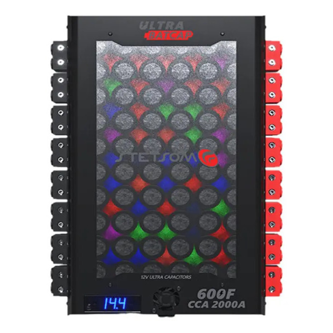 Mega Capacitor Stetsom Ultra Batcap 600f Voltímetro + Led