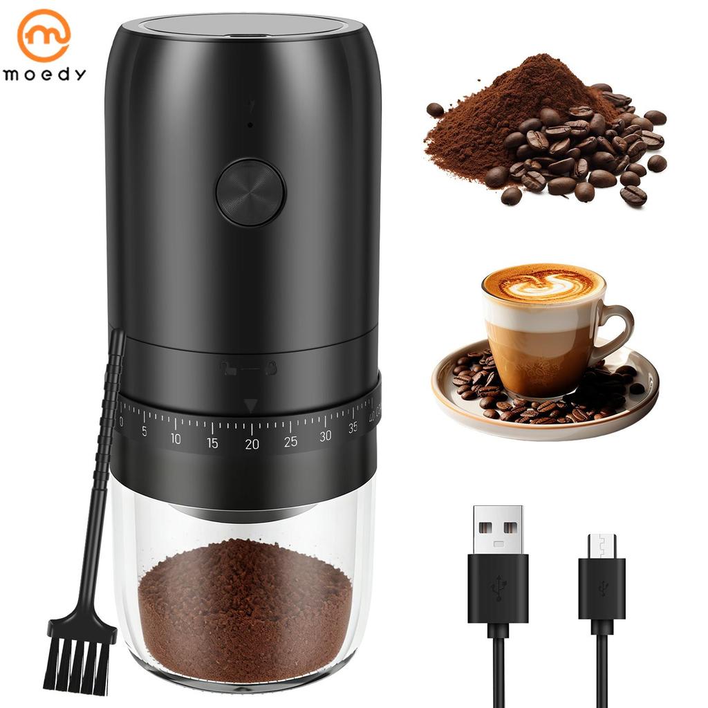 Moedor Elétrico De Grãos De Café , Portátil Recarregável Por USB Com Escova De Limpeza SHOPSKC5612