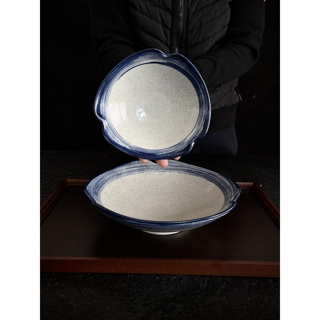 Prato profundo chinês de cerâmica, tigela rasa, formato especial, prato antigo, tigela, panela quente, restaurante, tige