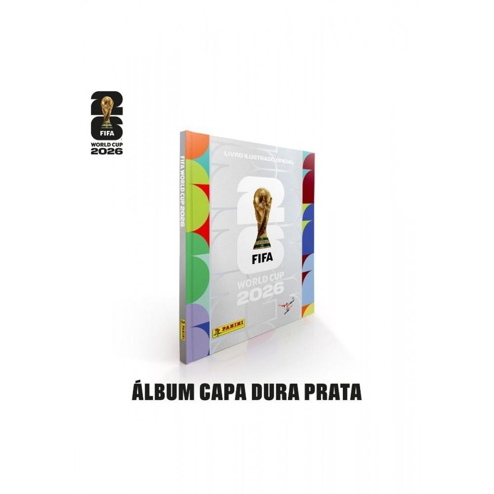 Álbum de Figurinhas Capa Dura Prata Copa do Mundo Fifa 2026