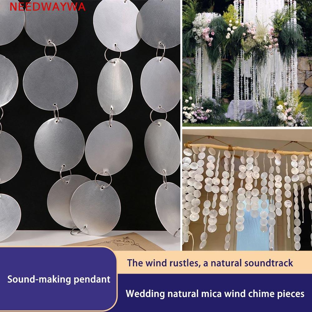 NEEDWAYWA Cordas De Contas De Concha DIY , Cortina Suspensa De Casamento Com Acabamento Em Carrilhão De Vento , 1 M/1.5