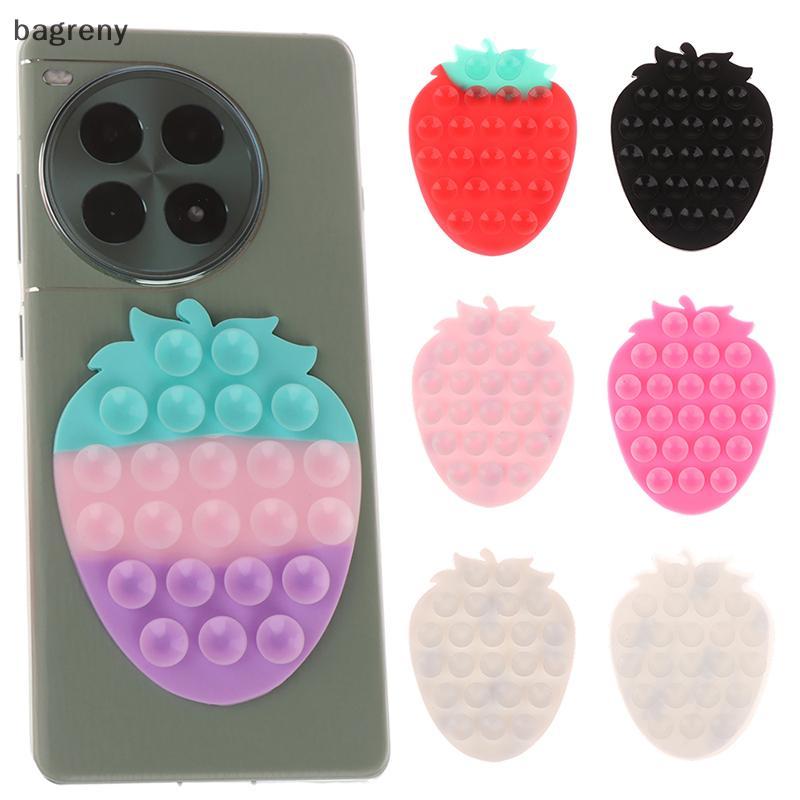 [bagreny] Ventosa De Morango Para Telefones Celulares Suporte Suer Telefone Portátil Almofada Fixa Universal Braet De Na