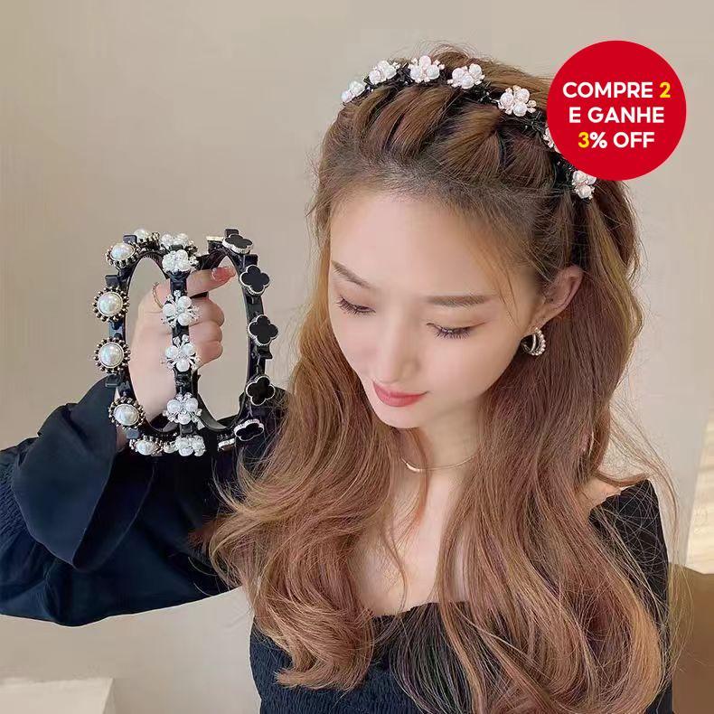 Novo Grampo De Cabelo Trançado Bandana Franja Estilo Acessório Preguiçoso