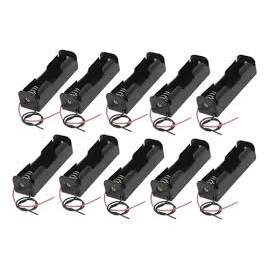 10pcs Case 1s 18650 3,7v Caixa Caixa Suporte para Bateria Com Fio