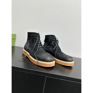 [Baba Xiansen] Botas Martin masculinas de couro genuíno estilo britânico retrô botas gerais de sola grossa sapatos de co