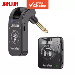 Sistema de Monitoramento Intra-Auricular Sem Fio JAMJUM 2.4G Transmissor e Receptor Pareamento Automático Alcance de