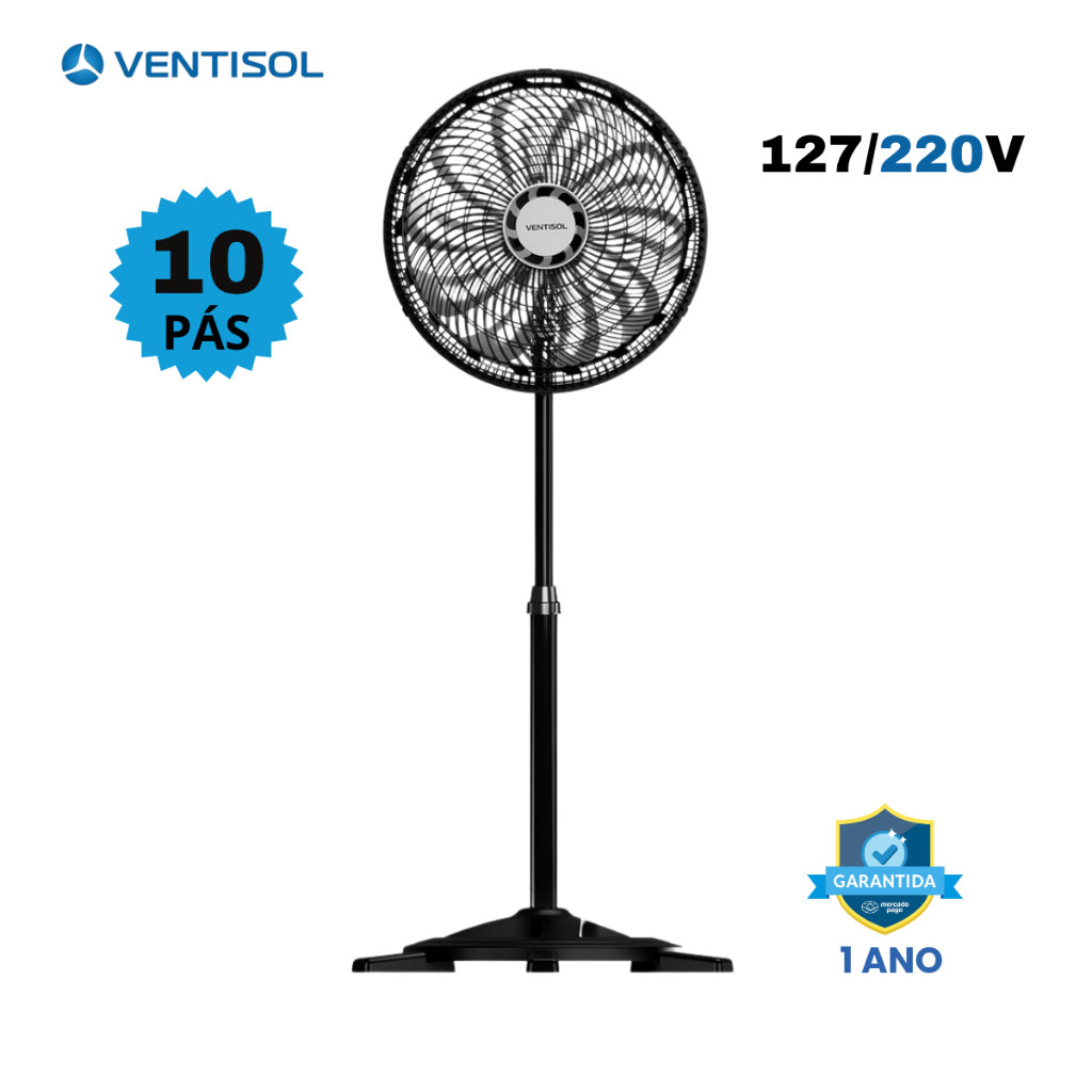 Ventilador Coluna Oscilante 40cm Turbo 10 Pás Ventisol