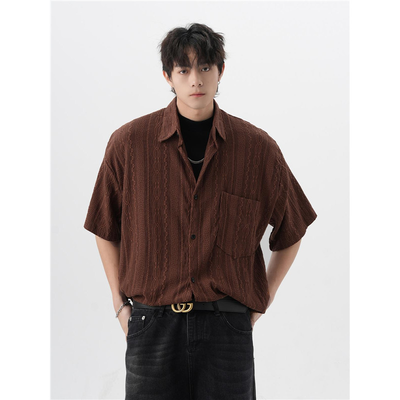Japonês Retro oco camisa de manga curta das mulheres dos homens Street Wear novo chinês solto camiseta bonito Design pol