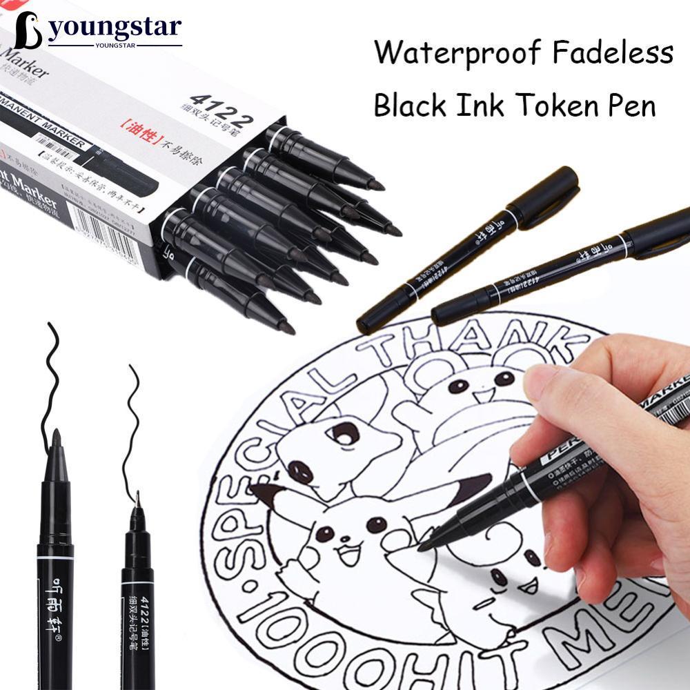 YOUNGSTAR À Prova D'água Fadeless Tinta Preta Token Caneta Marcador De Jardim Jardinagem Planta Rotulagem Papelaria Esco