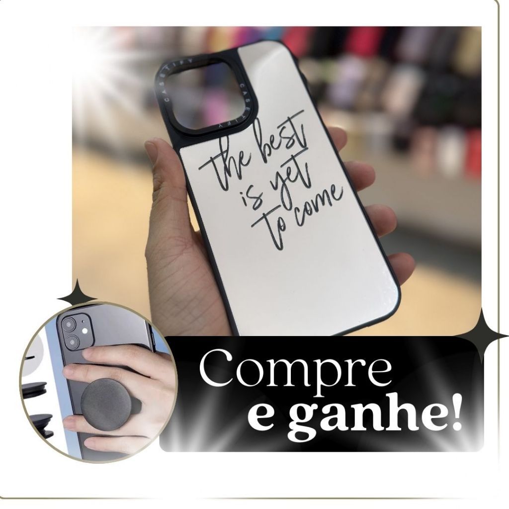 Case Capinha Iphone XR Espelhada Personalizada Luxo