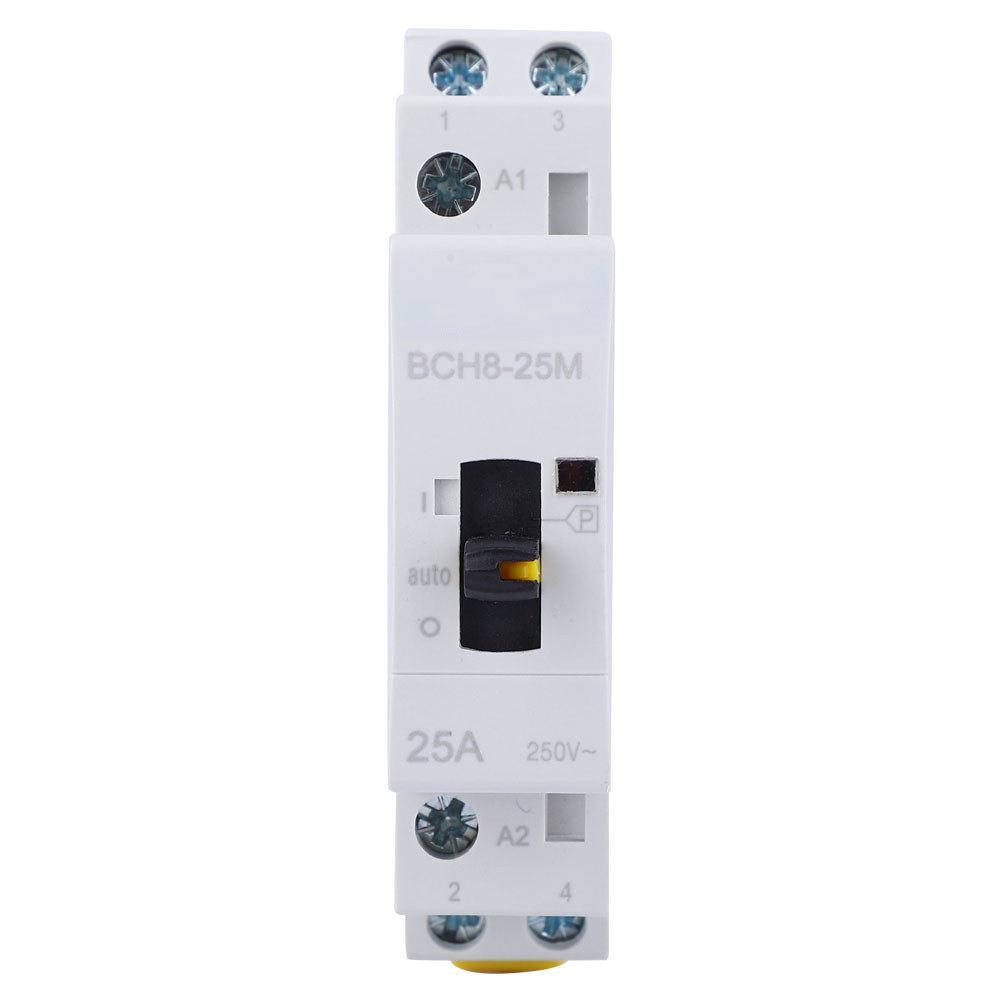 Contator Ca Doméstico Hilitand BCH8-25M 2P 25A 24V Motor De Bobina DC Com Substituição Manual E 2 Sem Contatos
