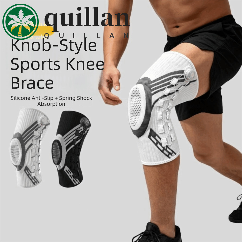Joelheiras Com Botão QUILLAN , Caneleiras Ajustáveis Antiderrapantes , Esportivas Elásticas Respiráveis Finas