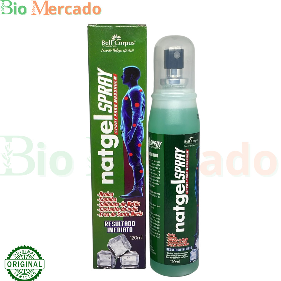 Natgel Spray 120ml Bell Corpus | Spray para Massagem Corporal