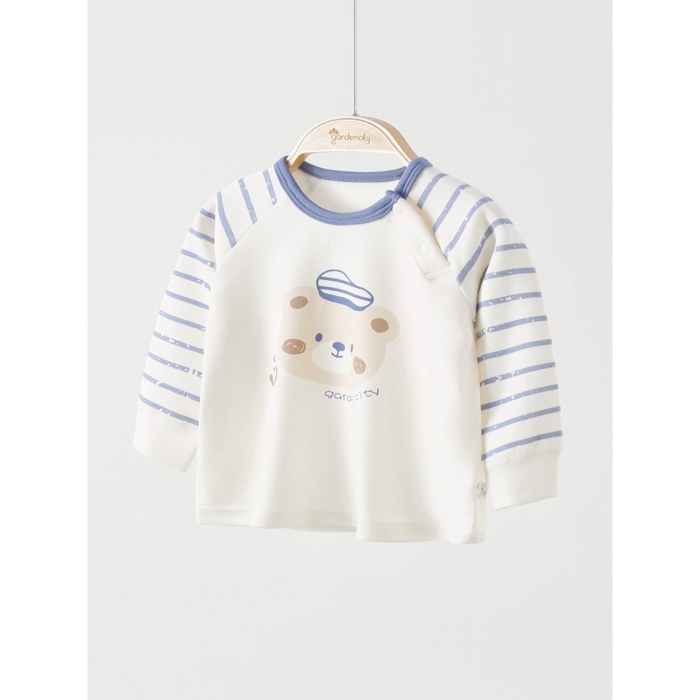 Imagem Bebê Loungewear topo outono inverno Modal algodão confortável velo bebê manga Raglan roupas de outono de manga comprida 