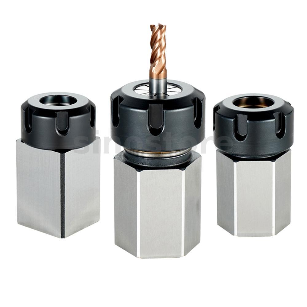 Quadrado ER25 ER32 ER40 Chuck Bloco De Aço Duro Hex ER Primavera Assento Para Torno CNC Gravura Máquina Corte Ferramenta