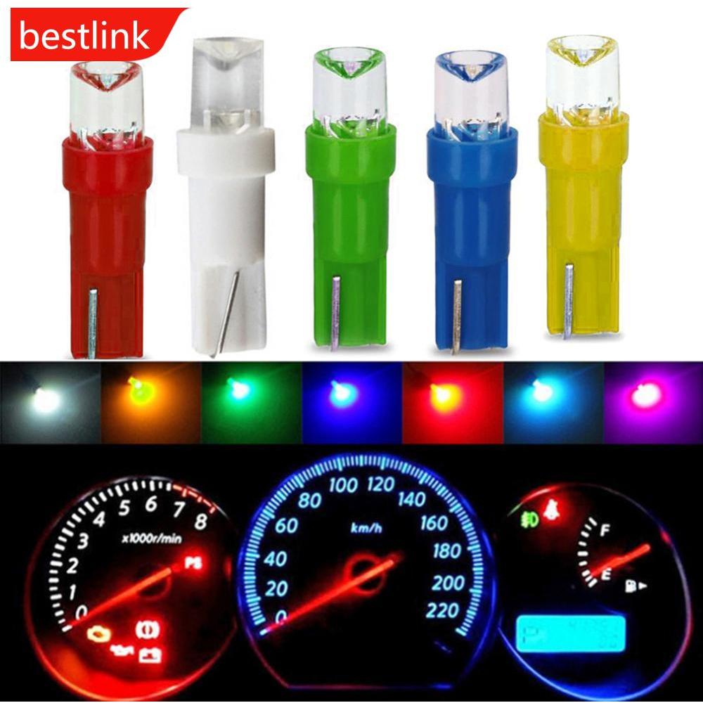 BESTLINK 10 Pçs T5 LED Painel Do Carro Luzes Lâmpada De Instrumentos Velocímetro Cunha Lateral Lente Côncava L5P1
