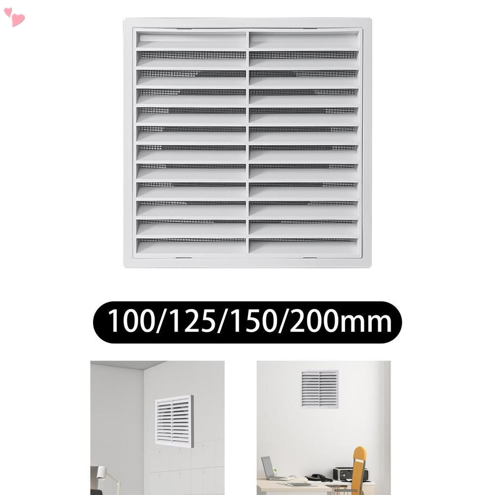 Tampa Quadrada Da Grade De Ventilação De Ar , Plástico ABS Com Tela De Insetos , Do Duto De Exaustão De 100/125/150/200