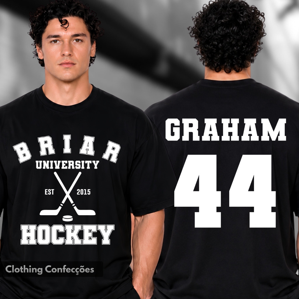 Camiseta Livro Hockey Romance Universitário Garrett Hannah Logan Dean Booktok