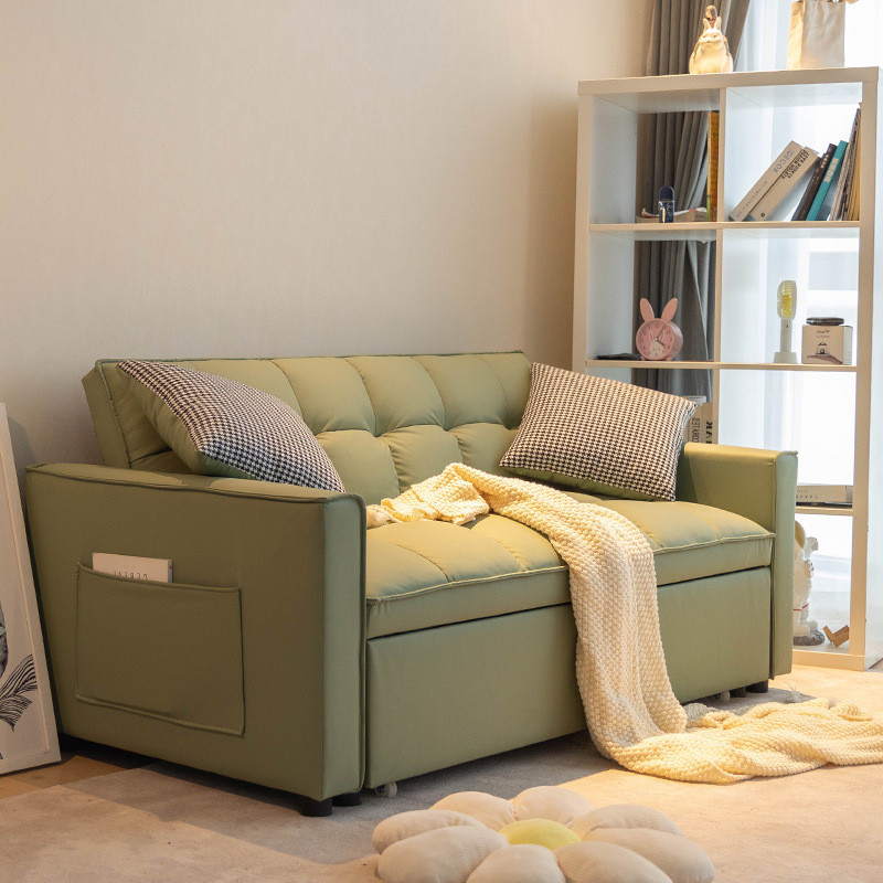 Sofá preguiçoso para apartamentos de aluguel, sofá-cama dobrável multifuncional, uso duplo para salas de estar pequenas,