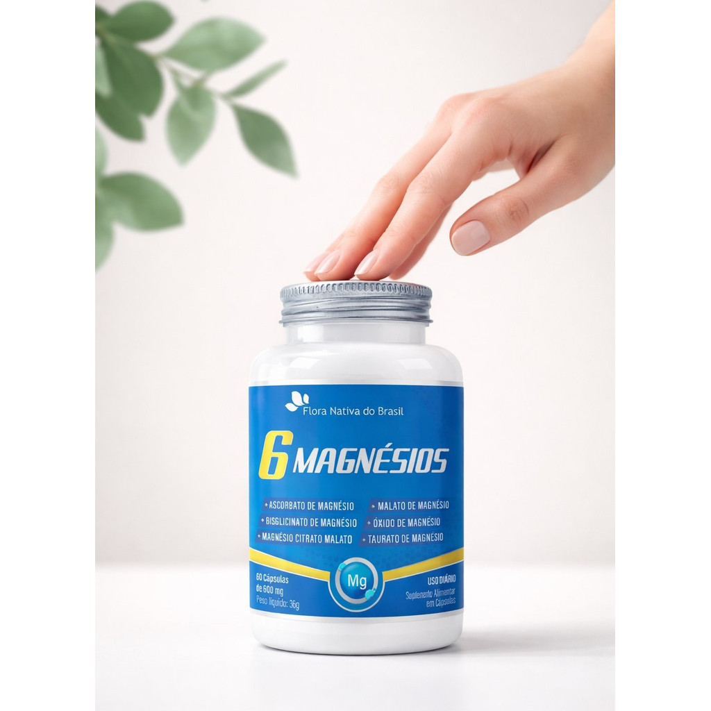 6 MAGNÉSIO ASCORBATO DE MAG, BISGLICINATO, CITRATO MALATO, TAURATO DE MAGNESIO, OXIDO DE MAGNESIO, MALATO DE MAGNESIO