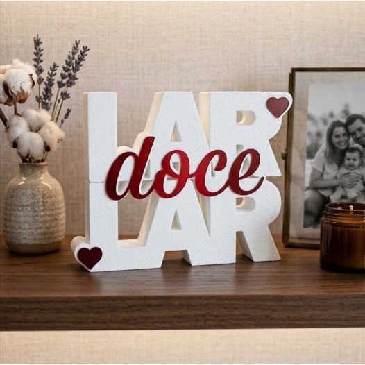 Letreiro decorativo Lar doce Lar Moderno Enfeite Palavra Casa Decoração Estante/mesa/quarto