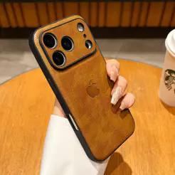Capa Luxuosa De Couro PU Para iPhone 17 16 15 14 13 12 11 Pro Max Slim À Prova De Choque Macia Negócios