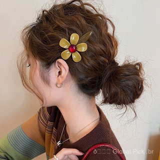 Presilha de cabelo floral com um toque sofisticado e requintado, presilha para a testa, presilha lateral, presilha para