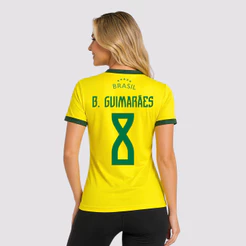 Camisa Brasil Canarinho Feminina 8 B. Guimarães