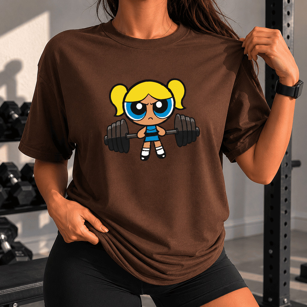 Camiseta Estampada Oversized 100% Algodão Feminina Academia Fitness Treino Premium Gym Confortável