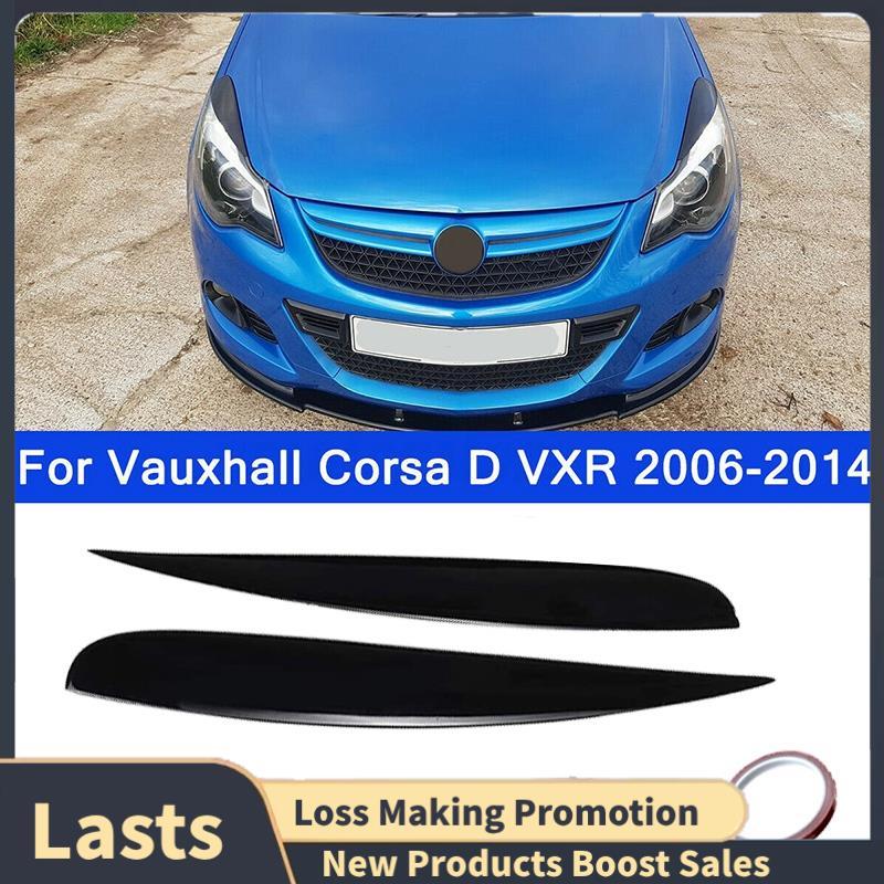 Proteção Do Carro Cabeça Luz Lâmpada Sobrancelha Pálpebras Guarnição Capa Farol Adesivo Para Vaux Corsa D VXR 2006-2014