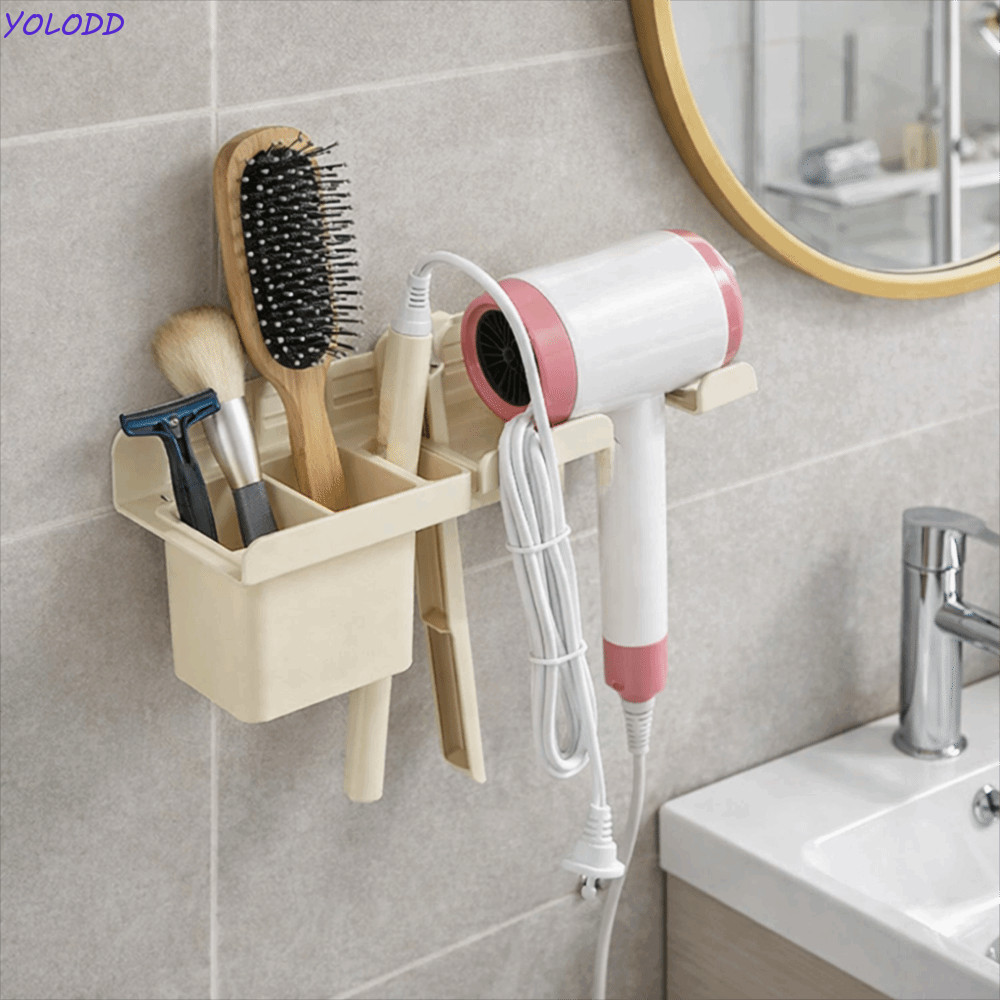 Cabide De Secador De Cabelo Yoloddd , Suporte De Aço Carbono À Prova D'água Ventilador De Banheiro Montado Na Parede