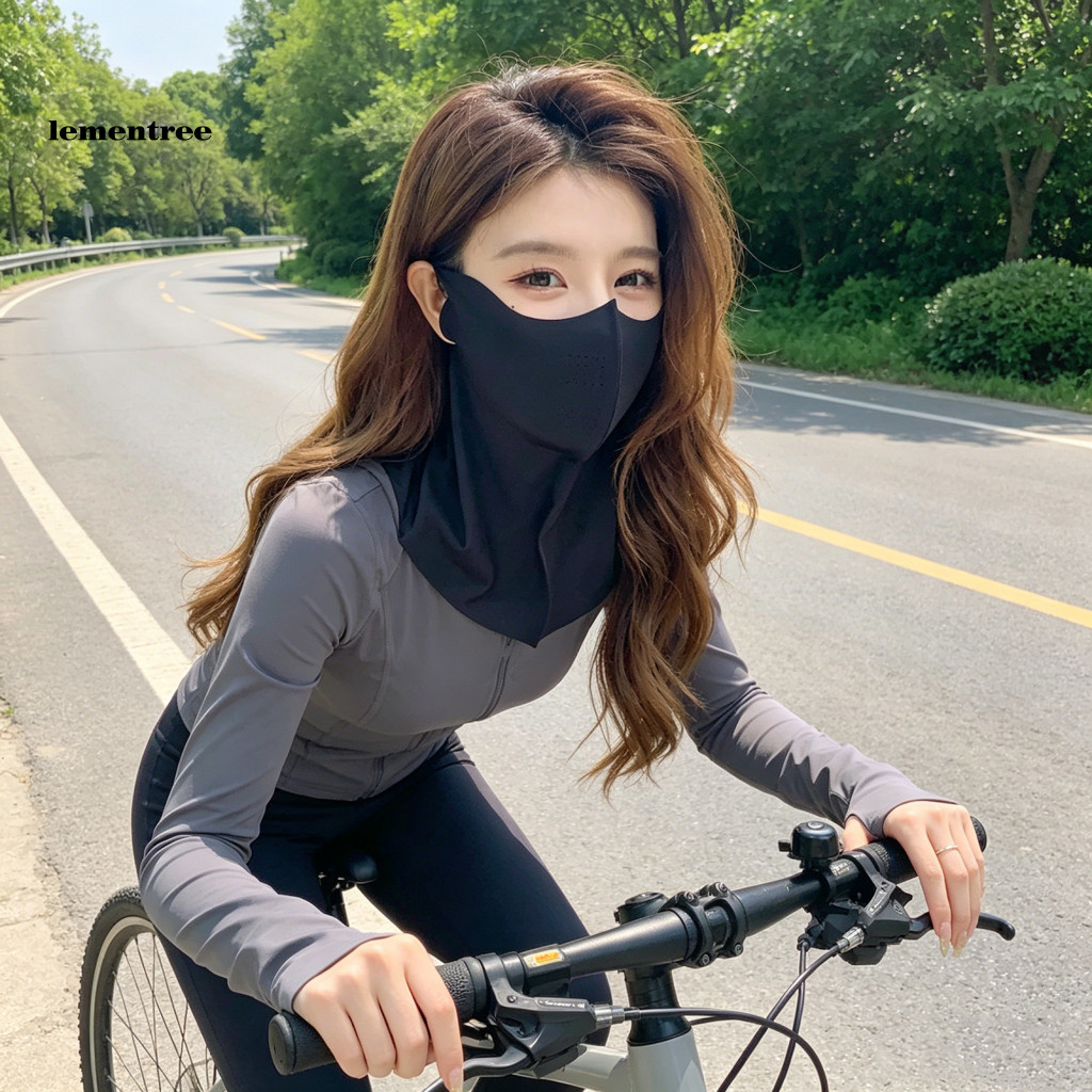 Face and Neck Sun Cover Breathable Sunscreen Mask with Elastic Straps – Full Clavicle Uv Protection for Outdoor Summer