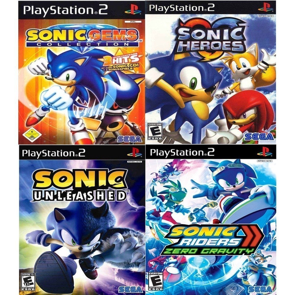 Ps2 z Kit Sonic Collection com 4 Jogos () z Jogos PS2 PLAY 2