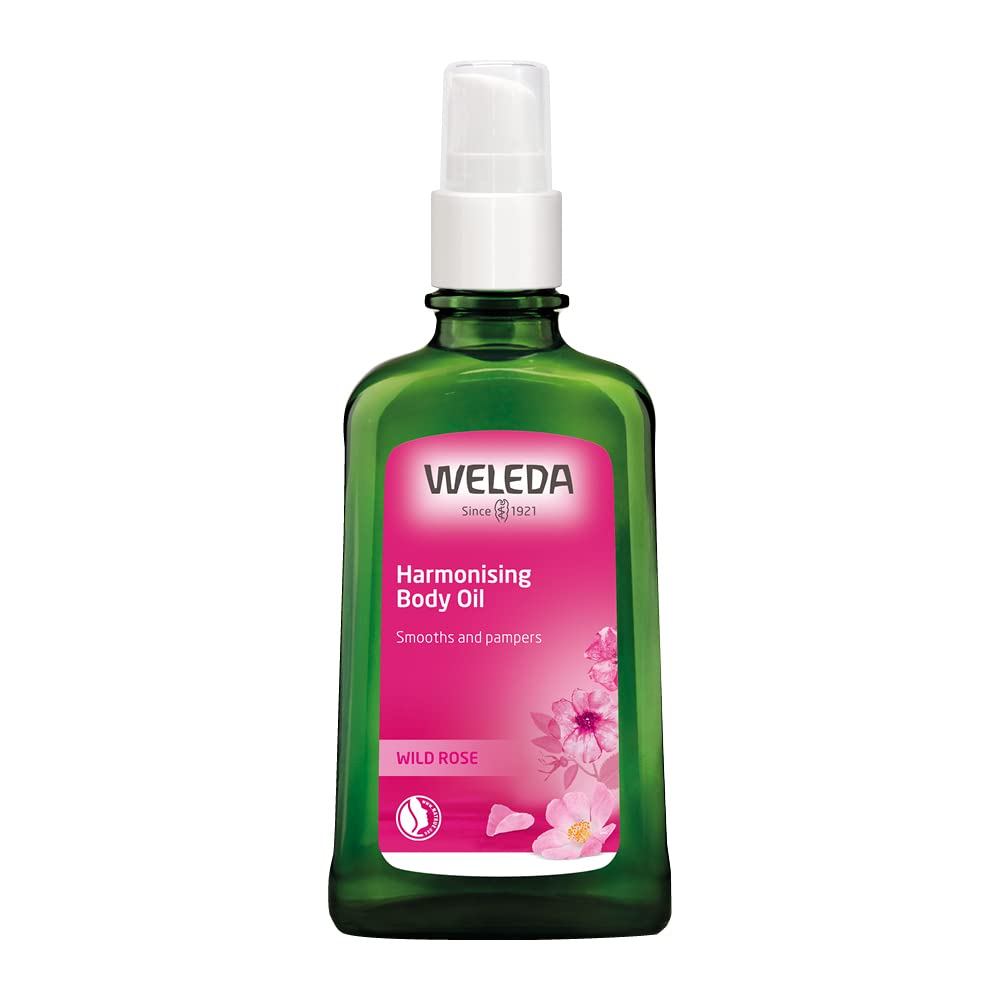 Weleda Óleo Corporal e de Beleza de Rosa Selvagem, 3,4 Onças Fluidas, Óleo Corporal e de Beleza Rico em Extratos Vegetai