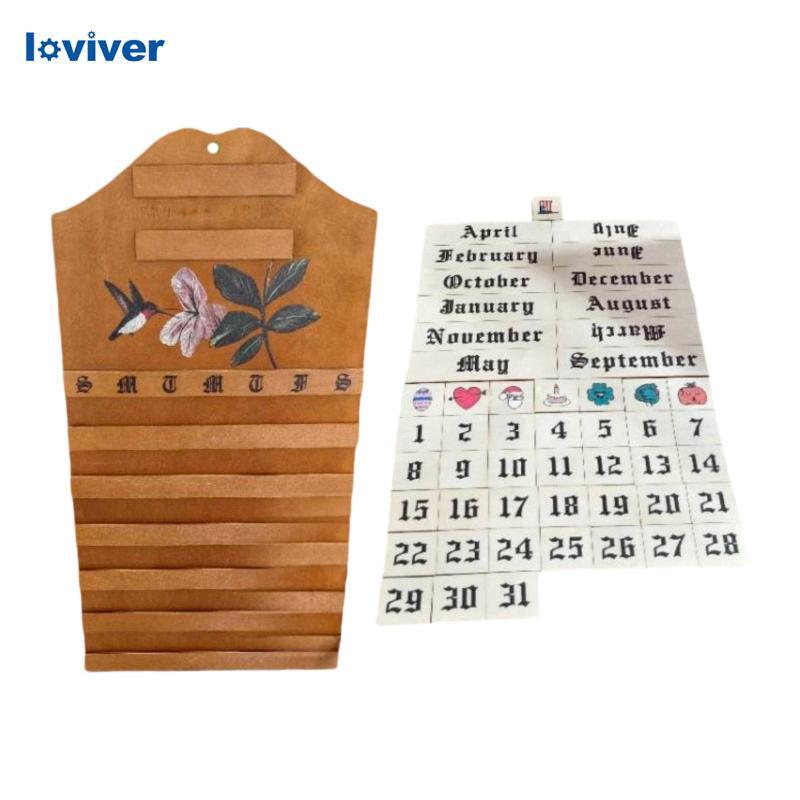 Calendário De Parede De Madeira Decoração De Suspensão Minimalista Moderno Perpétuo Fazenda Para Escola Escritório Casa 