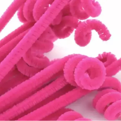 Hastes De Chenille, Limpador De Cachimbo - 30cm Cores - 20pç Rosa-chiclete