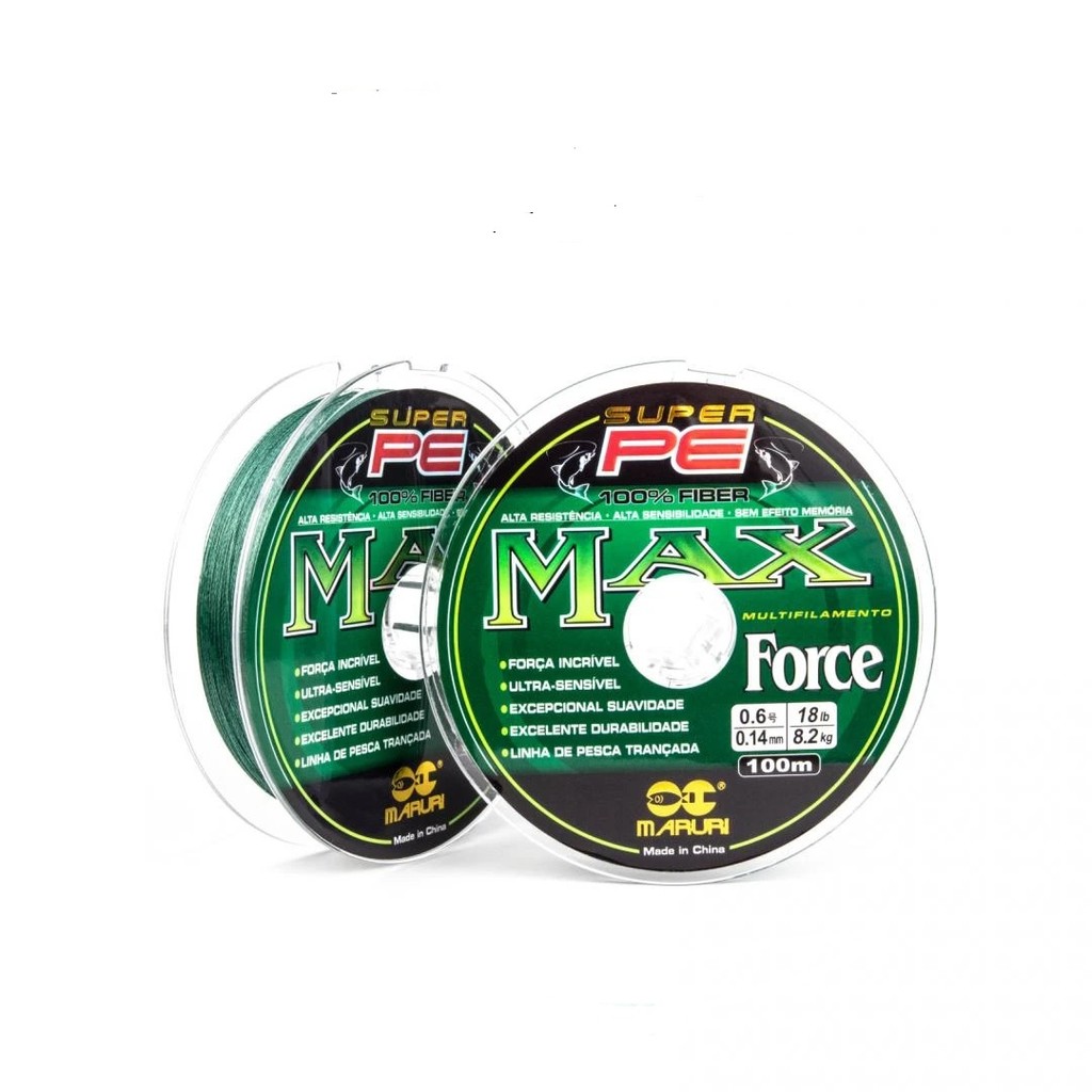 LINHA MARURI MULTIFILAMENTO MAX FORCE 4X - 39LB - 0,26MM - 100M