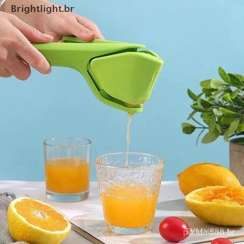 Espremedor de limão fácil de usar, prensa manual para frutas cítricas, plástico de qualidade alimentar, conjunto de duas