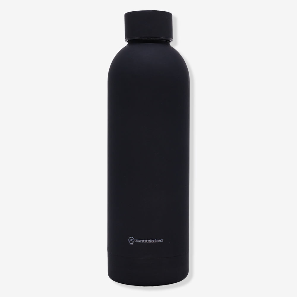 Garrafa Térmica Max Emborrachada 500ml Preto – Zonacriativa