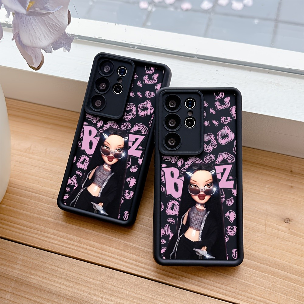 Capa de celular - Capa de celular - Capa de celular com bonecas B-Bratz, elegante e fofa, compatível com a série Samsung