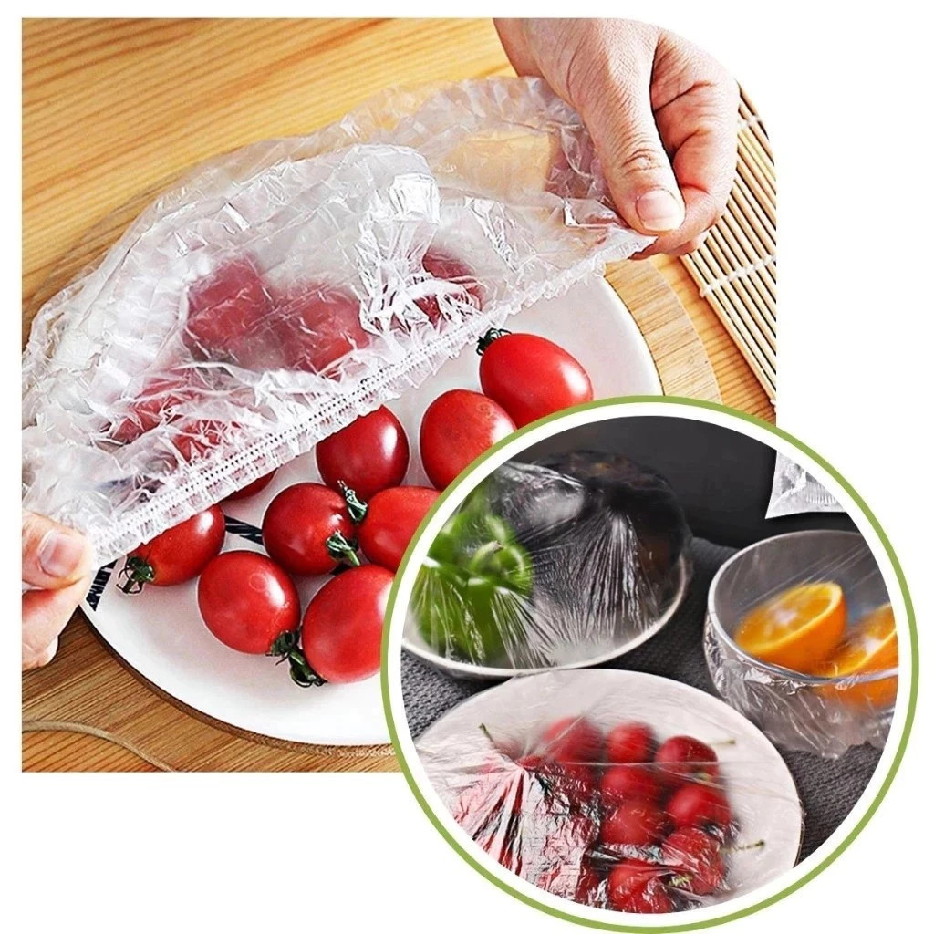 Kit 100/200/300 Tampa De Plástico Descartável Para Alimento potes