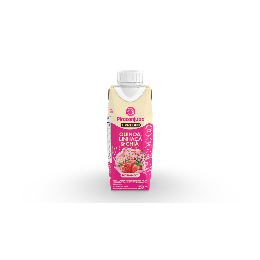 Bebida Lactea Prebiotico Piracanjuba Sabor Morango 250ML